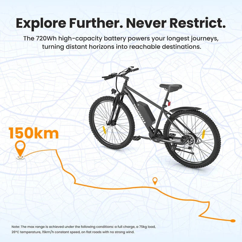 Touroll U2 elektriskais velosipēds 48V 15Ah Touroll U2 elektriskais velosipēds 48V 15Ah